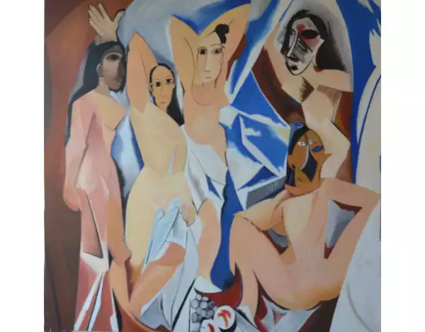 Copie Les demoiselles d'Avignon  Picasso Huile sur toile 110x100 cm