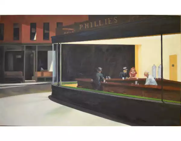 Copie Les oiseaux de nuits Hopper 150x100 cm
