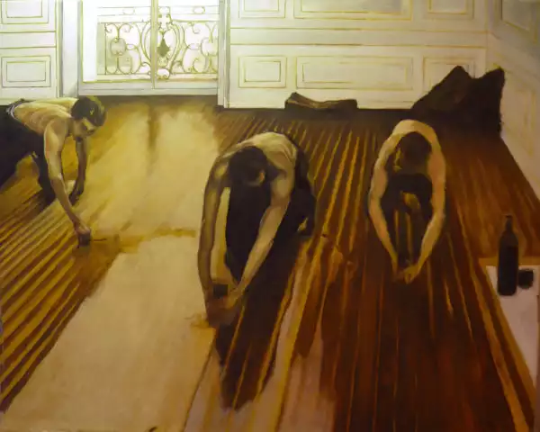 Copie Les Rabotteurs de parquet - Caillebotte Huile sur toile 50-60