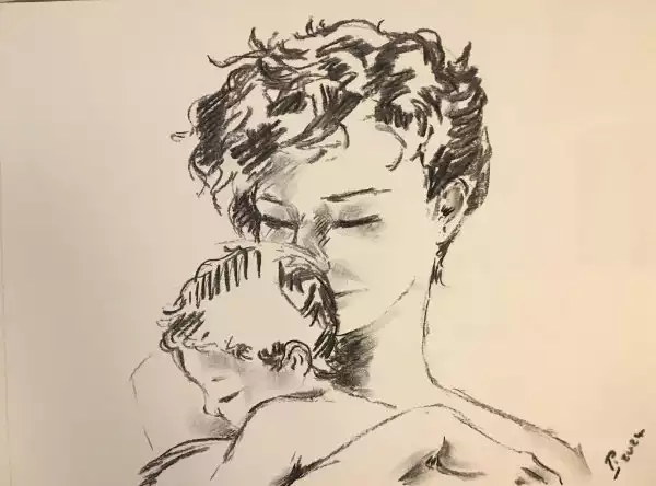 Portraits au fusain sur canson 20 30 cm