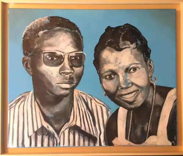 Portraits huile sur toile 40 50 cm
