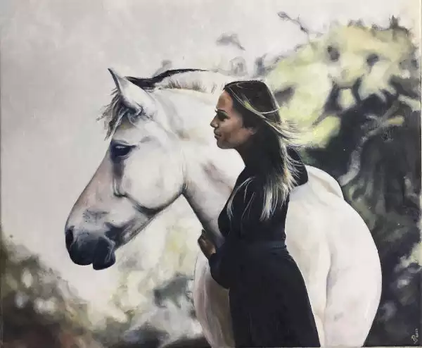 Portraits huile sur toile 50 40 cm