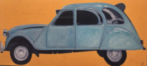 Peinture huile 2 CV