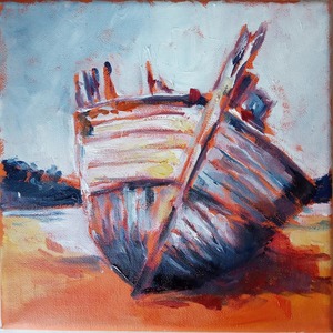 Tableau peinture Cimetière bateau 2