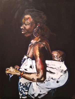 tableau peinture huile femme
